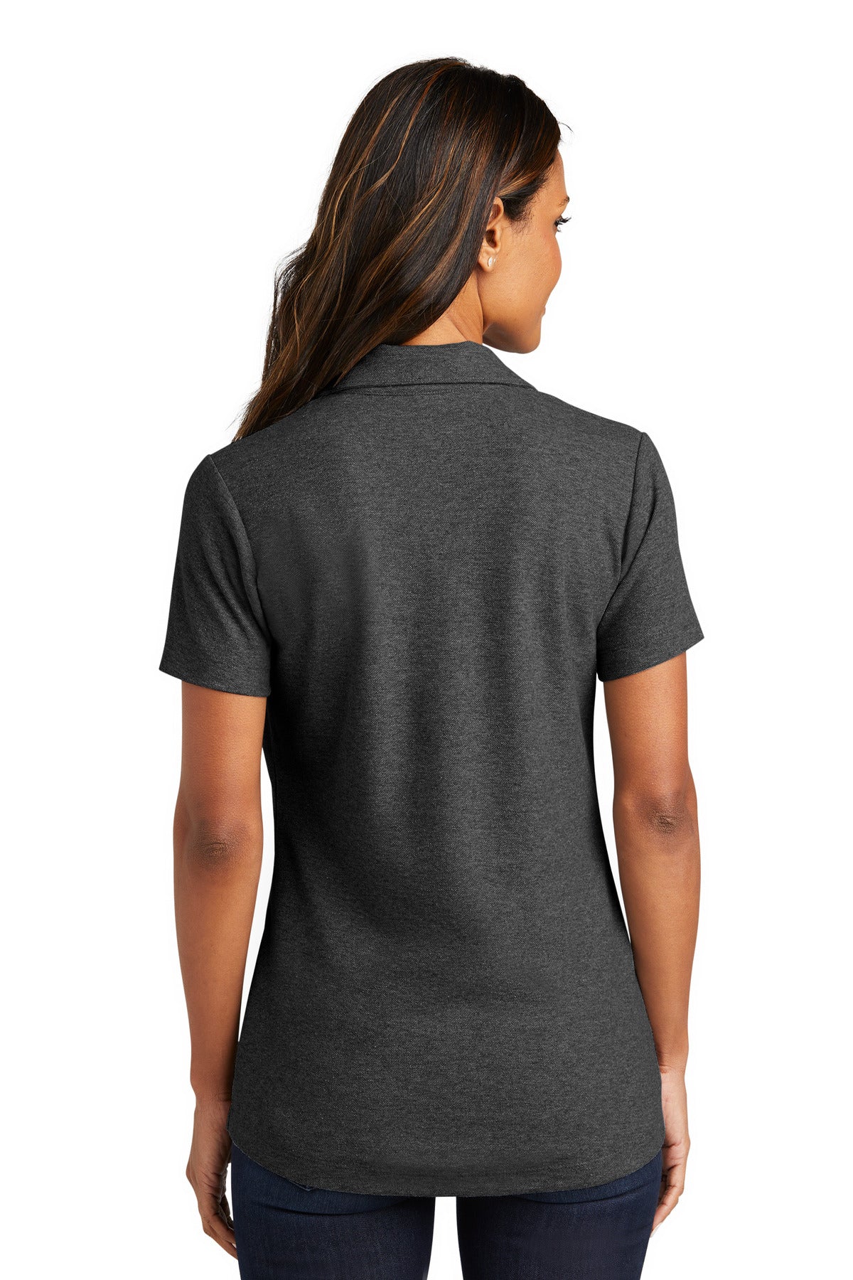 CharcoalHt Port Authority Women's C-FREE Cotton Blend Pique Polo LK867