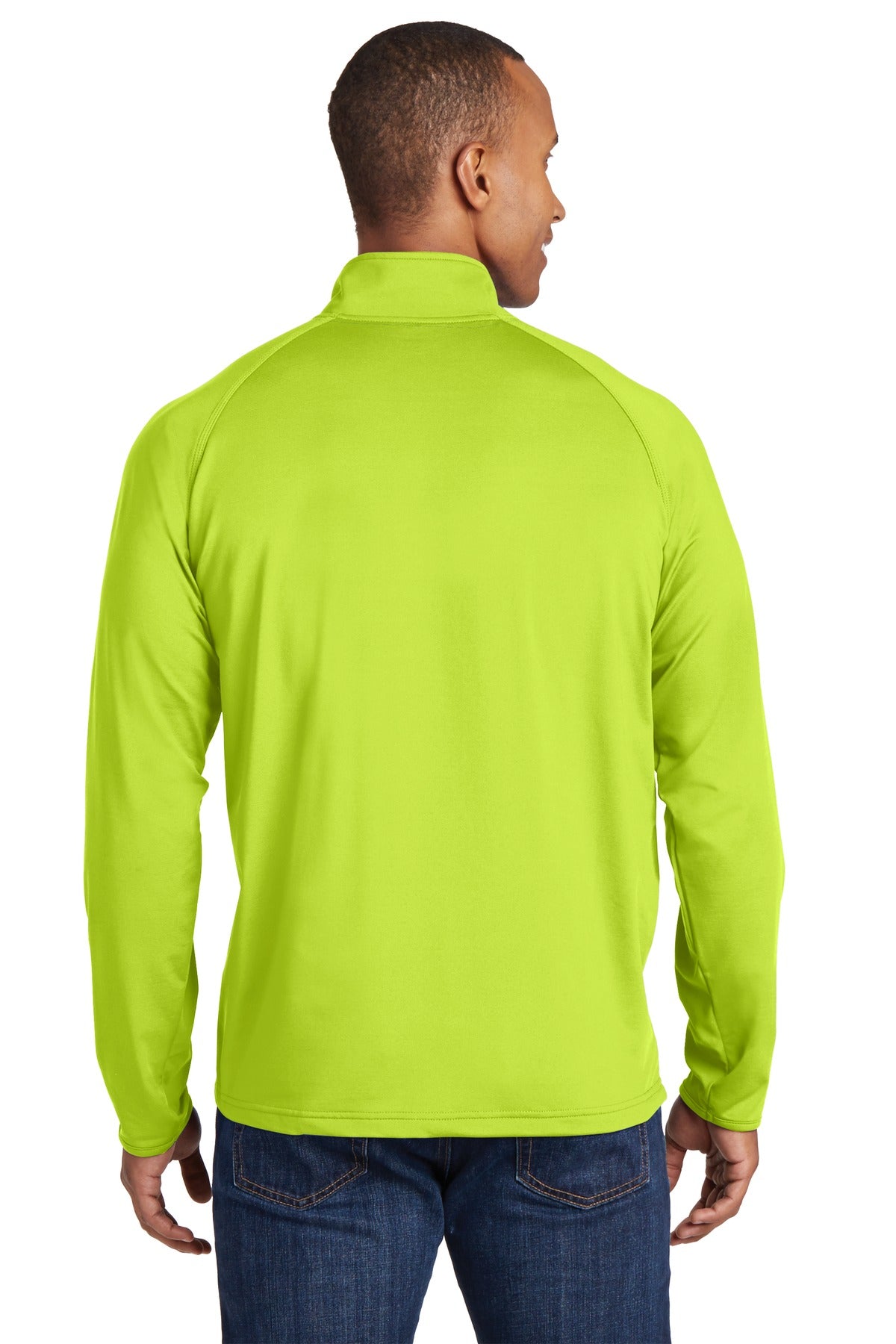 Charge Green Sport-Tek Sport-Wick Stretch 1/4-Zip Pullover. ST850