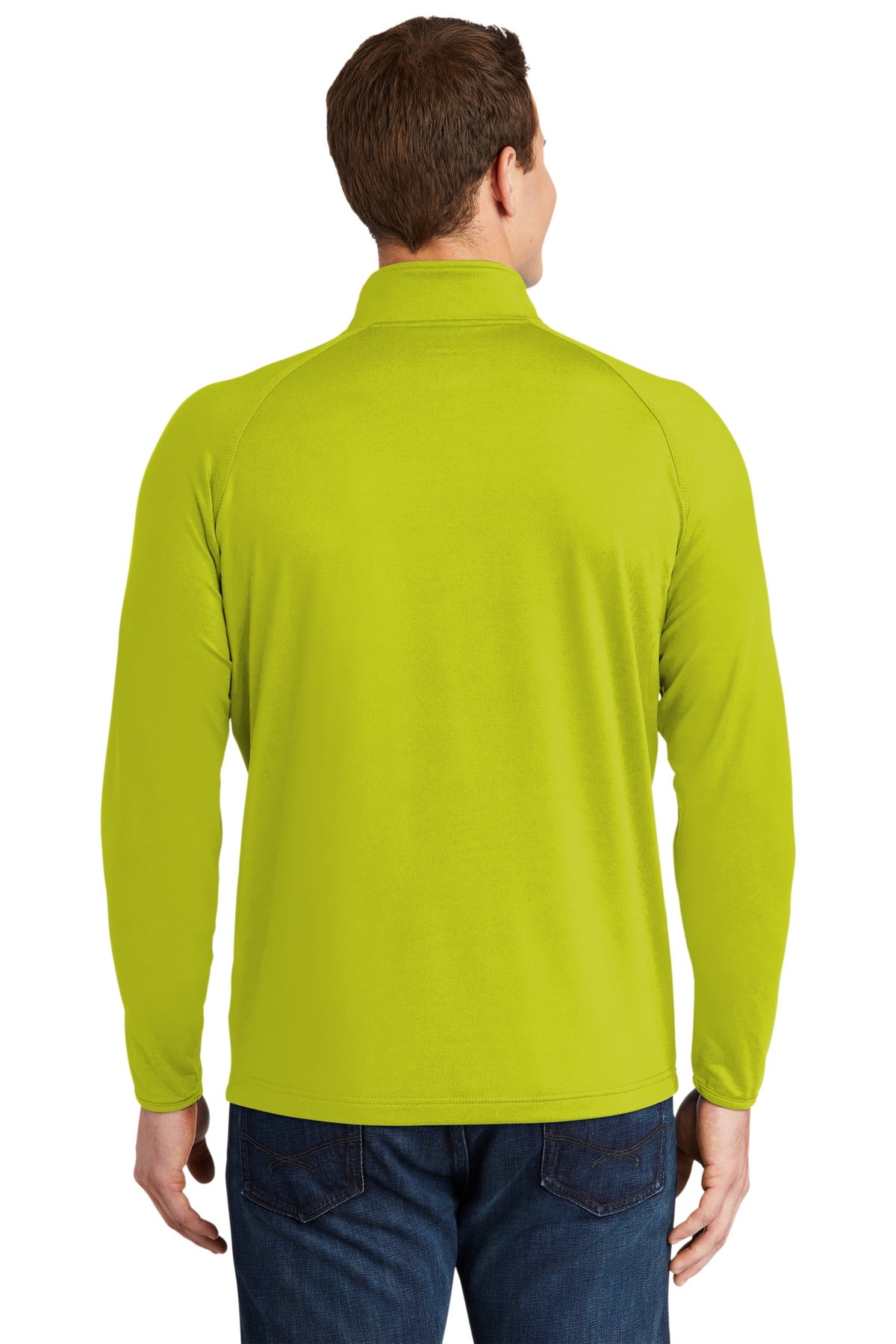 Charge Green Sport-Tek Sport-Wick Stretch 1/4-Zip Pullover. ST850