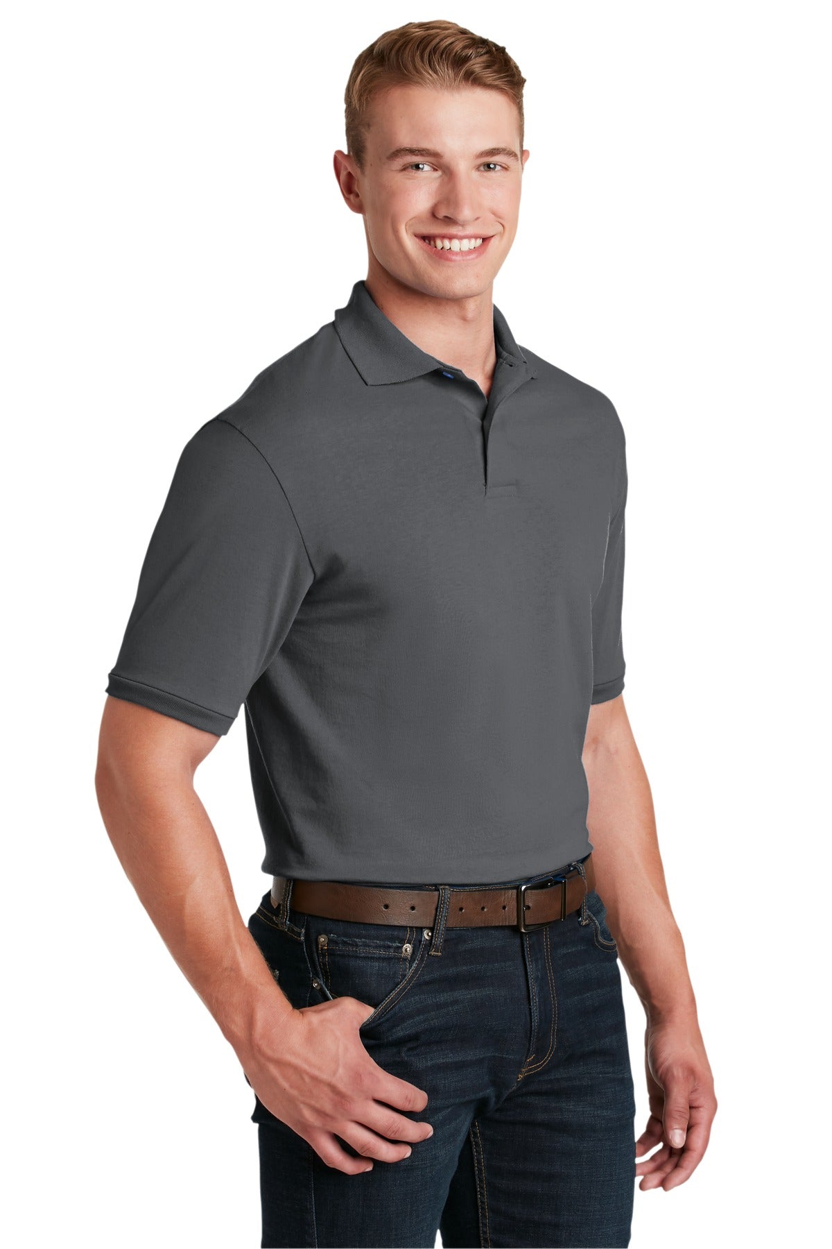 CharGrey Jerzees Dri-Power Sport Shirt. 437M