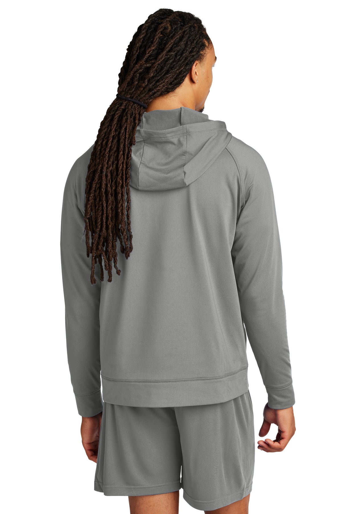 CharGrey Sport-Tek Sport-Wick Stretch 1/2-Zip Hoodie ST856