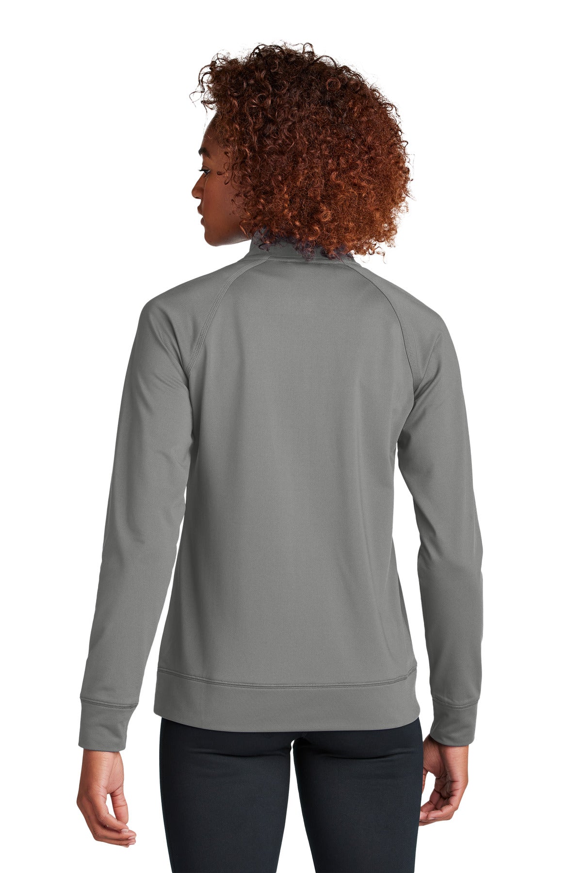 CharGrey Sport-Tek Women's Sport-Wick Stretch Full-Zip Cadet Jacket LST857