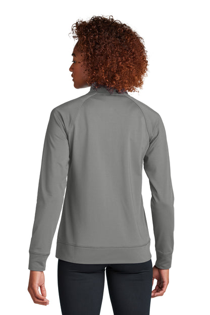 CharGrey Sport-Tek Women's Sport-Wick Stretch Full-Zip Cadet Jacket LST857