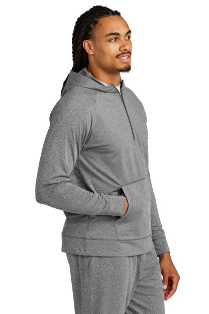 CharGreyHt Sport-Tek Sport-Wick Stretch 1/2-Zip Hoodie ST856