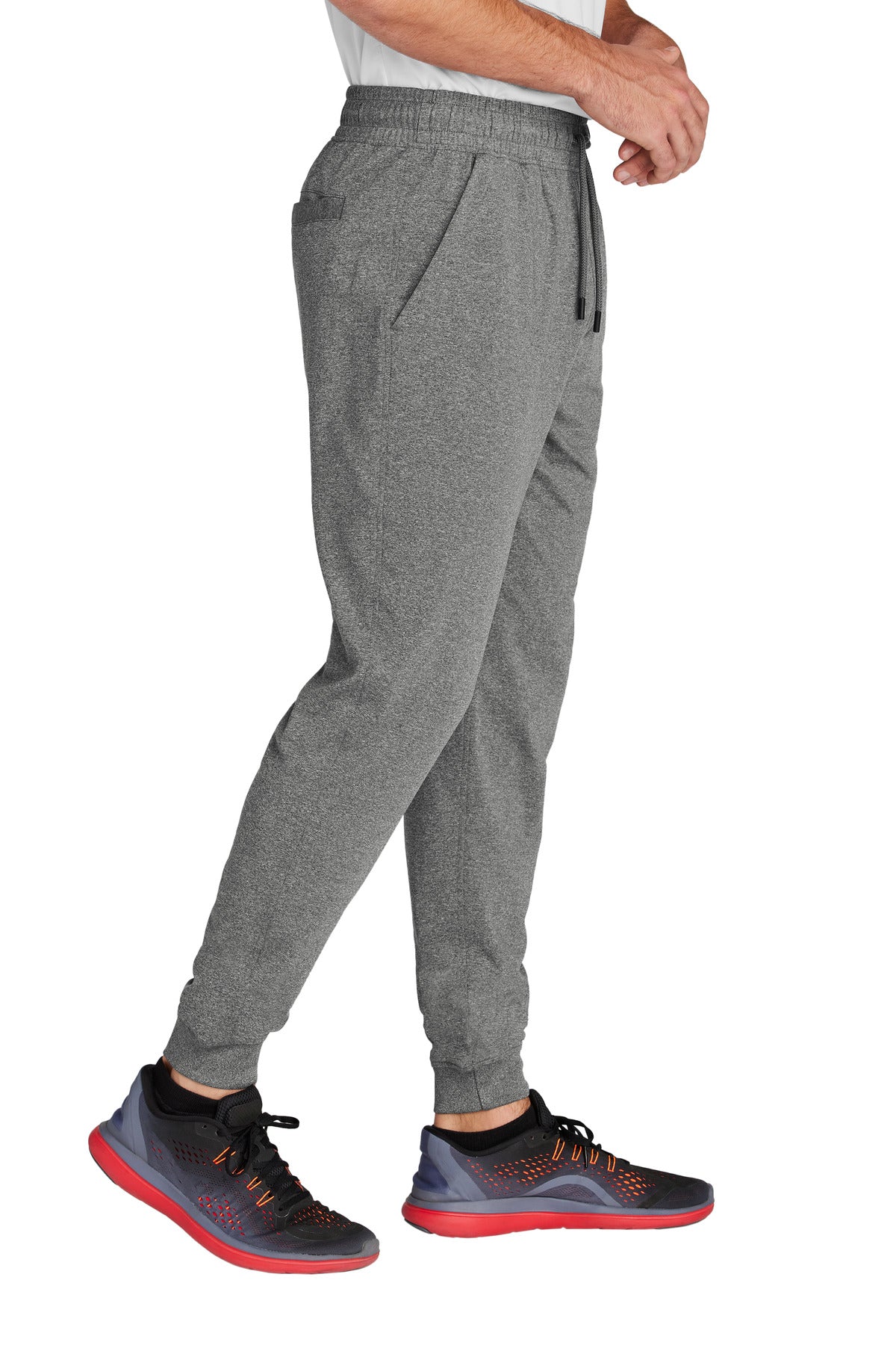 CharGreyHt Sport-Tek Sport-Wick Stretch Jogger PST858