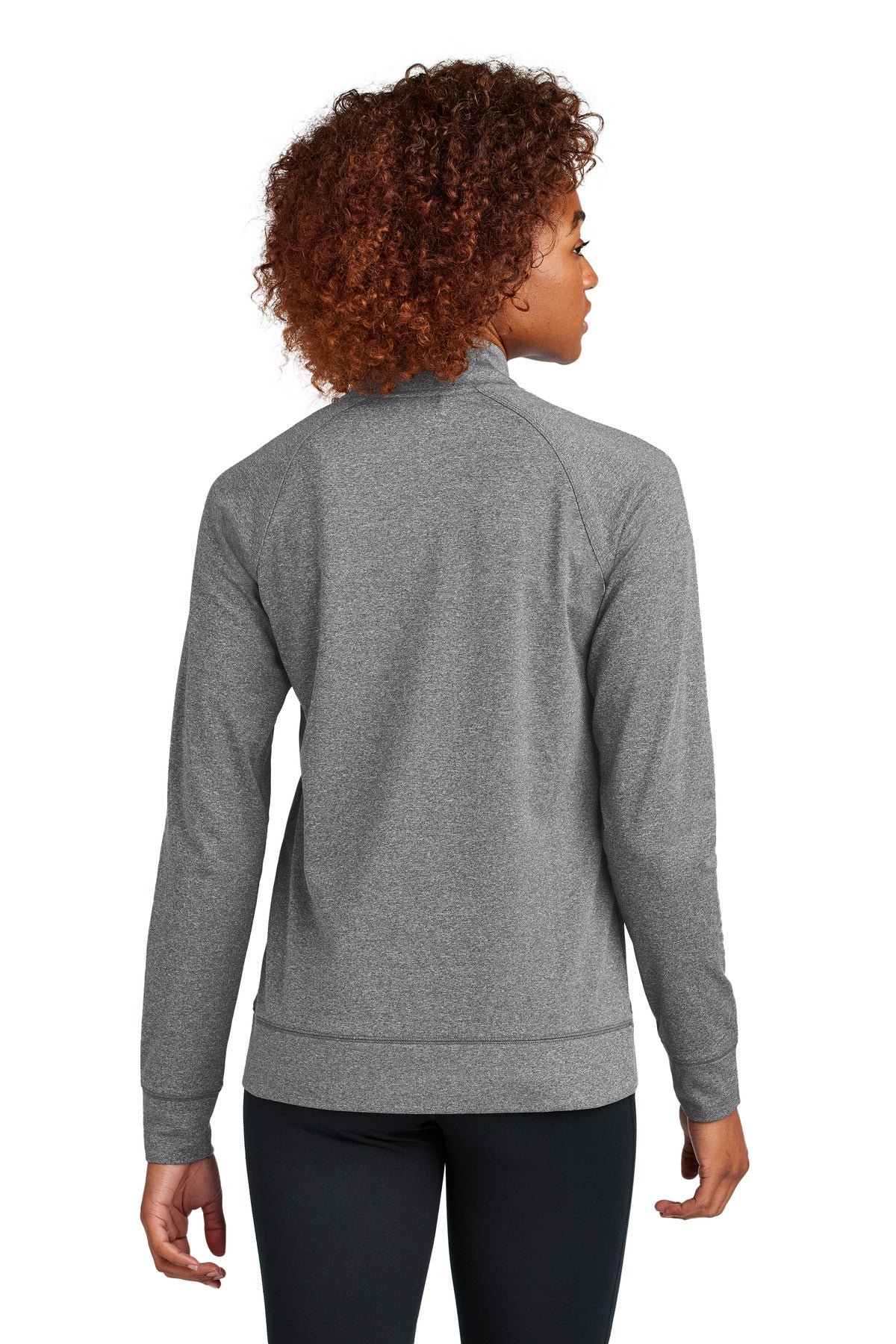 CharGreyHt Sport-Tek Women's Sport-Wick Stretch Full-Zip Cadet Jacket LST857
