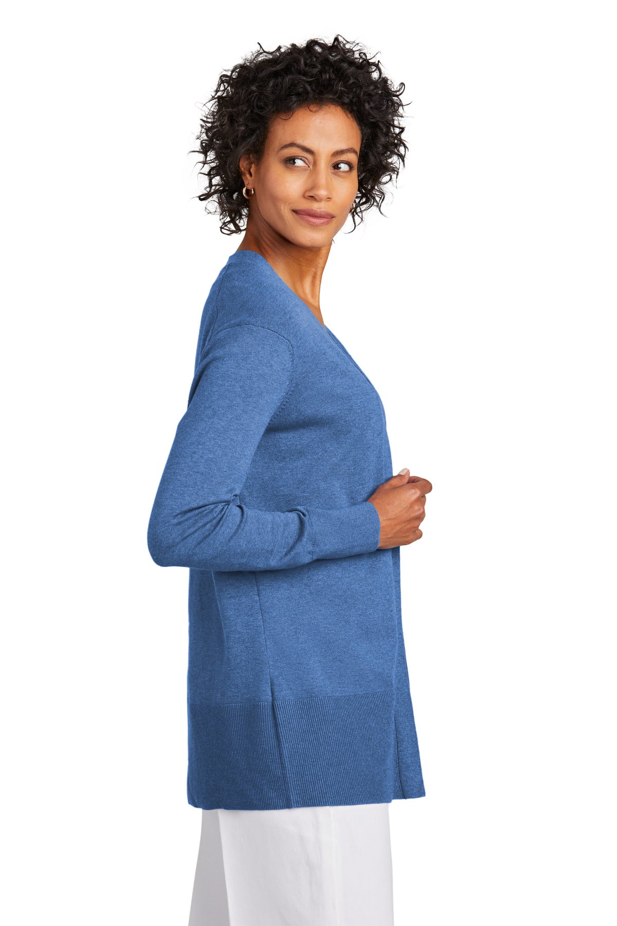 CharterBHt Brooks Brothers Women's Cotton Stretch Long Cardigan Sweater BB18403
