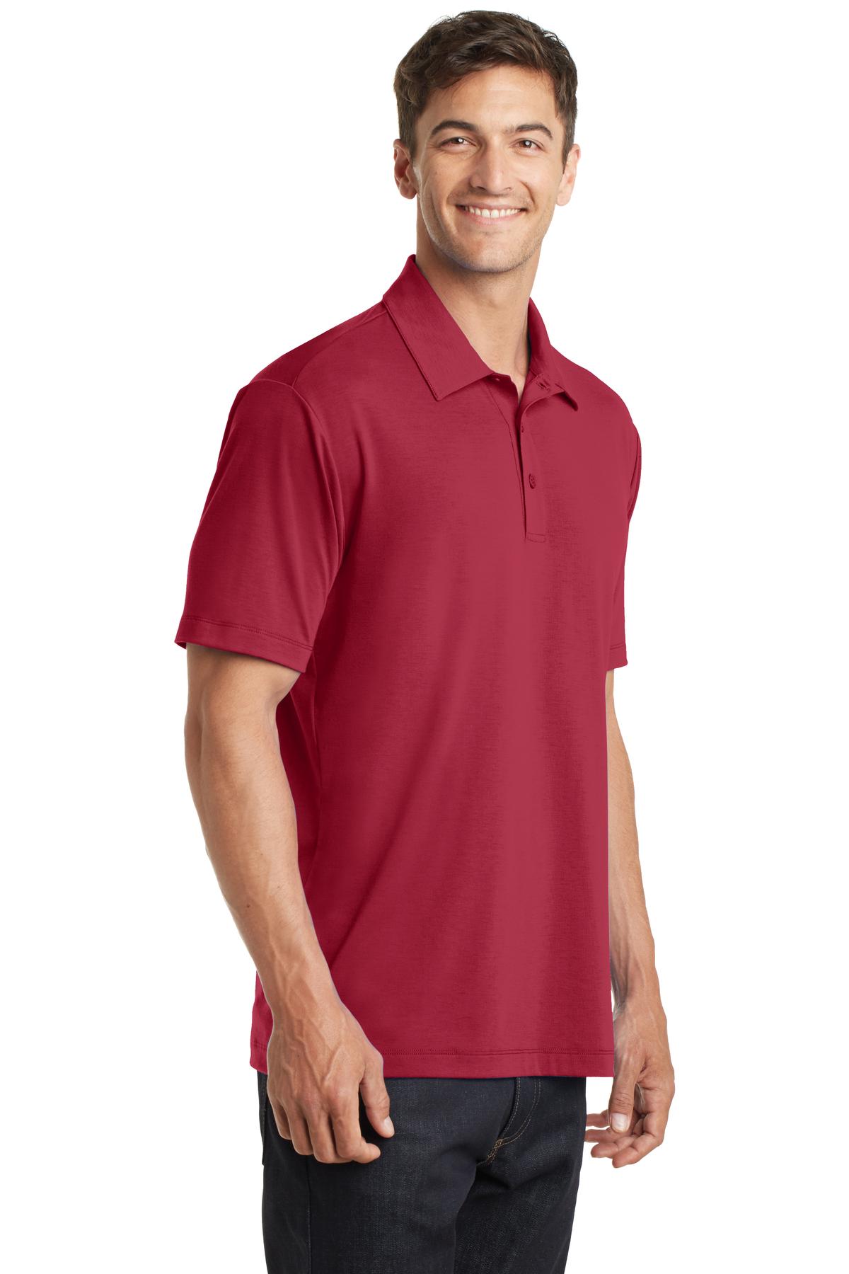 Chili Red Port Authority Cotton Touch Performance Polo. K568