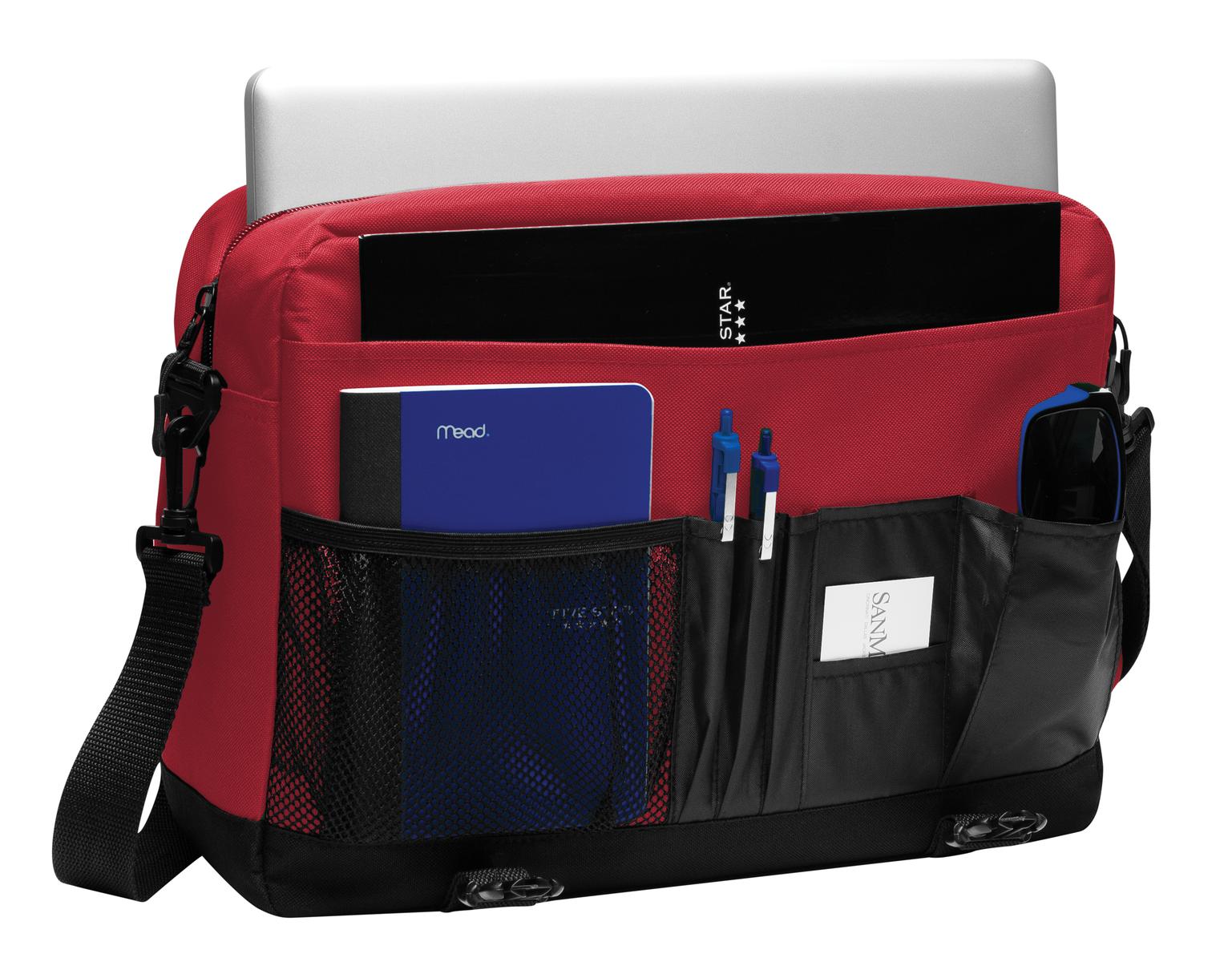 Chili Red Port Authority Messenger Briefcase. BG304