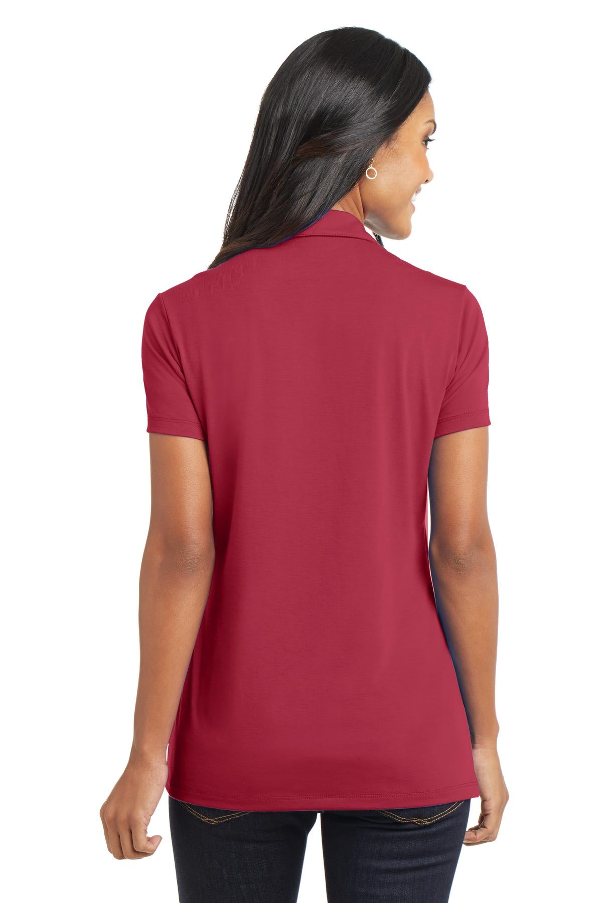 Chili Red Port Authority Women's Cotton Touch Performance Polo. L568