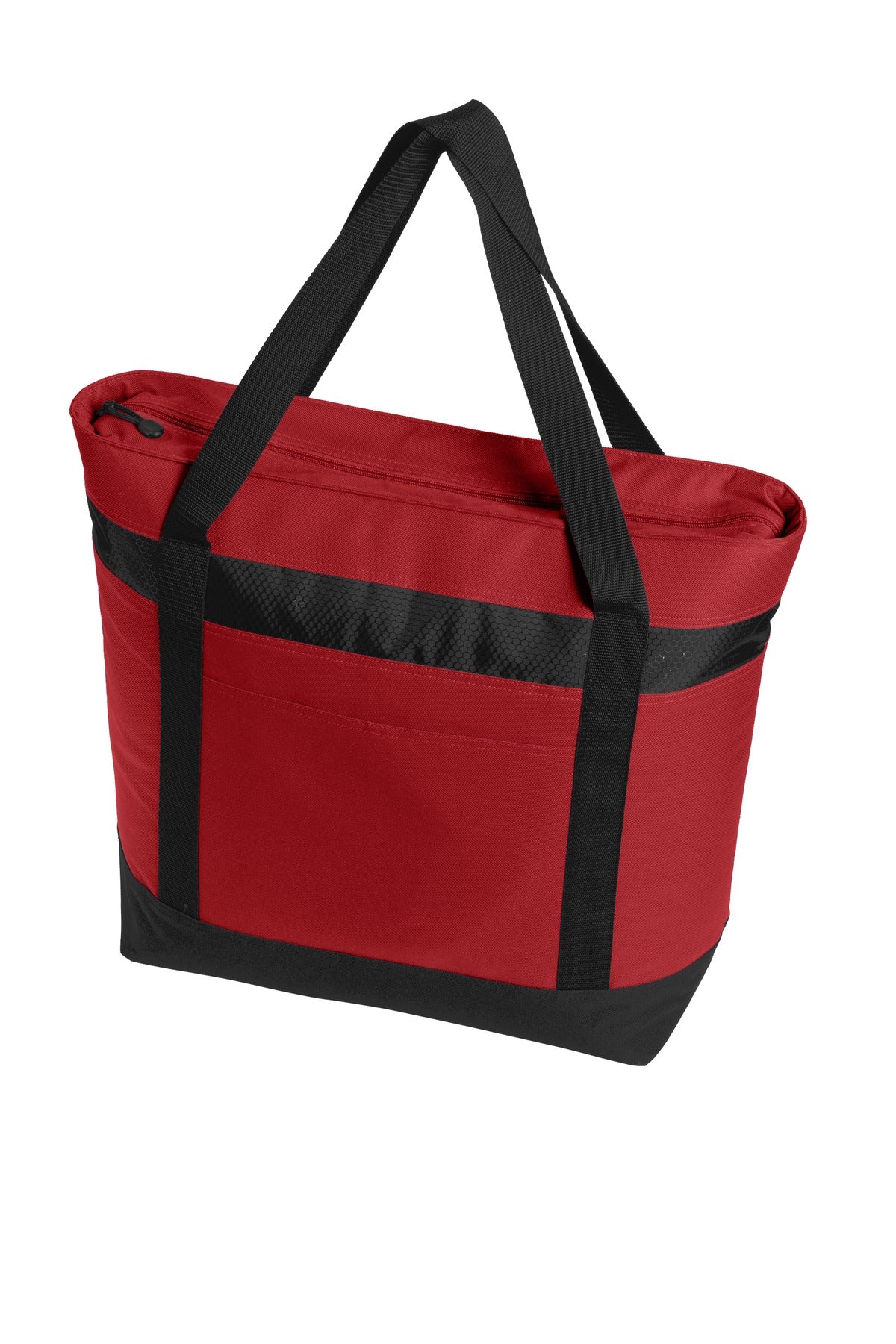 Chili Red/Blk Port Authority Large Tote Cooler. BG527