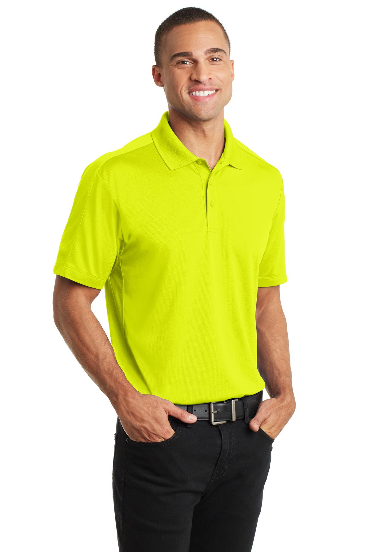 Citron Port Authority Diamond Jacquard Polo. K569