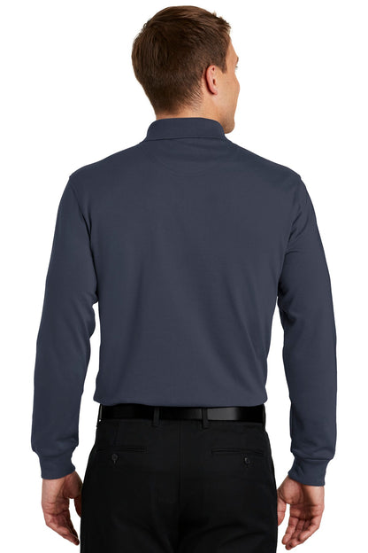 Classic Navy Port Authority Rapid Dry Long Sleeve Polo. K455LS