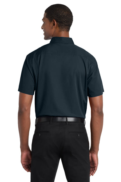 Classic Navy Port Authority Short Sleeve Twill Shirt. S500T