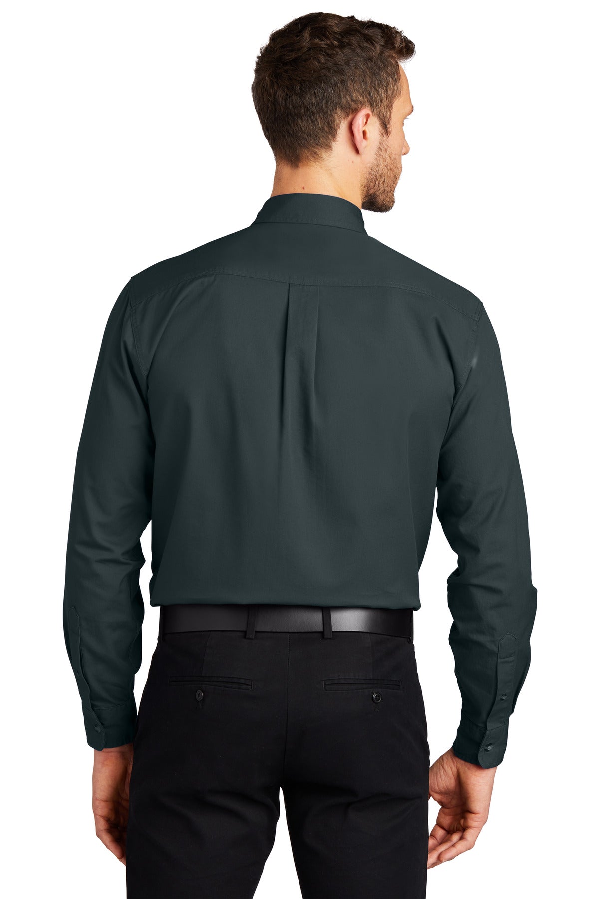 Classic Navy Port Authority Tall Long Sleeve Twill Shirt. TLS600T