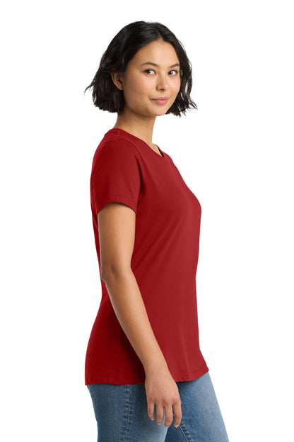 Classic Red District Women's Perfect Weight Tee. DM104L