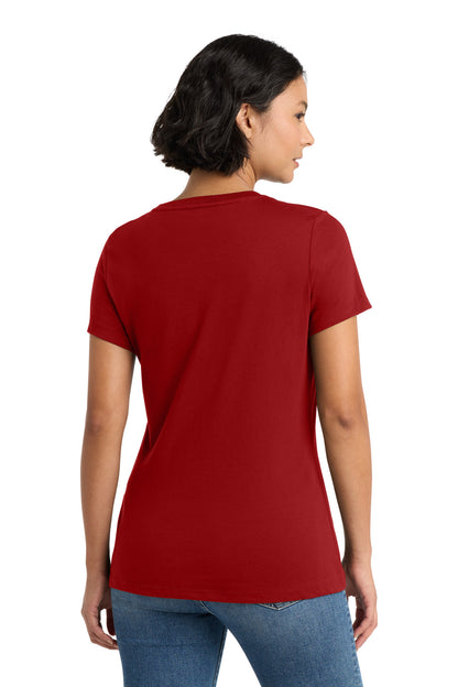 Classic Red District Women's Perfect Weight Tee. DM104L