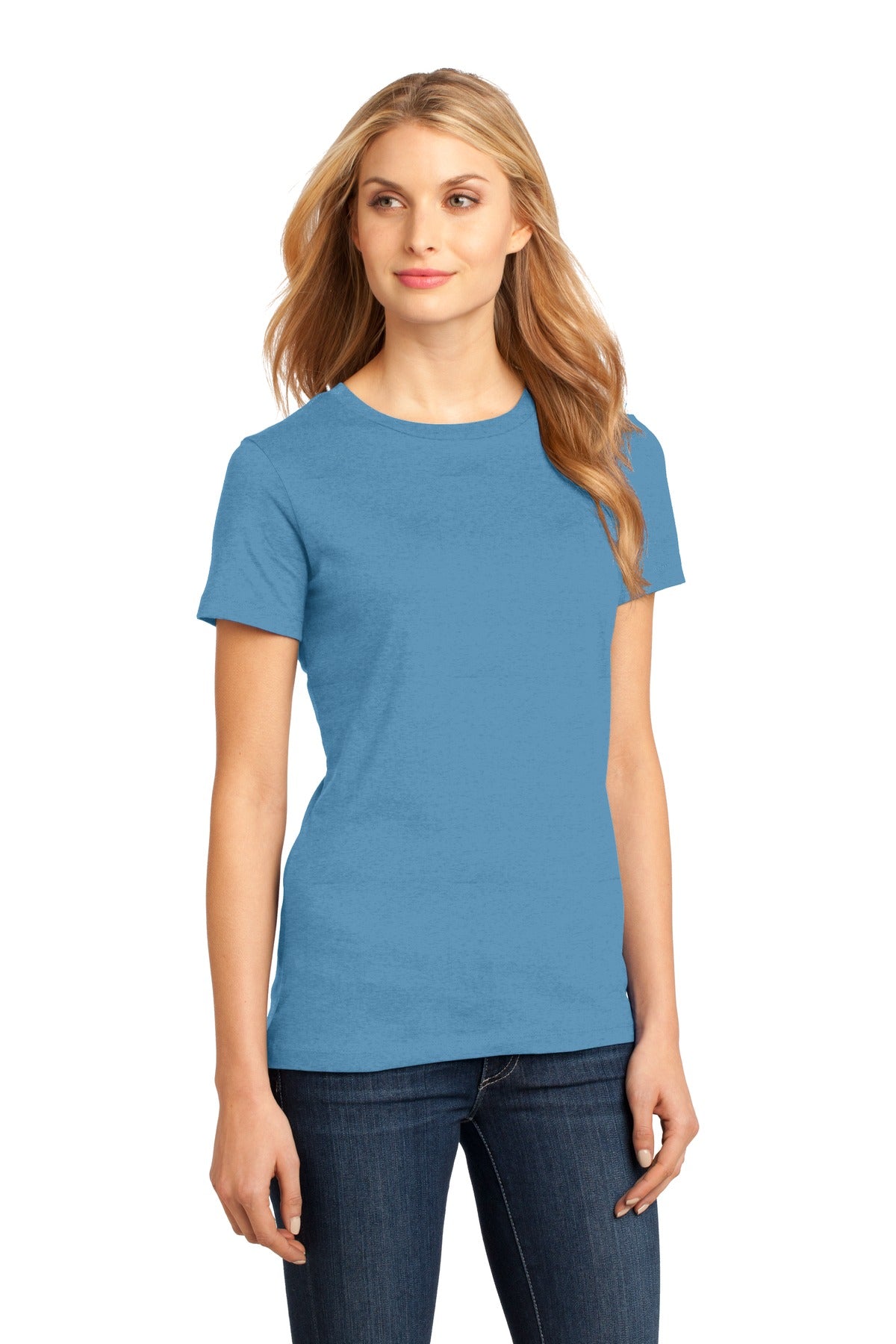 Clean Denim District Women's Perfect Weight Tee. DM104L