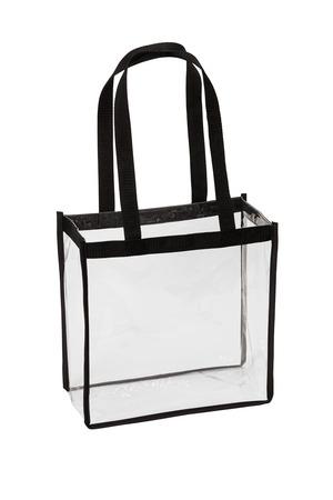 Clear/Black Port Authority Clear Stadium ToteBG430