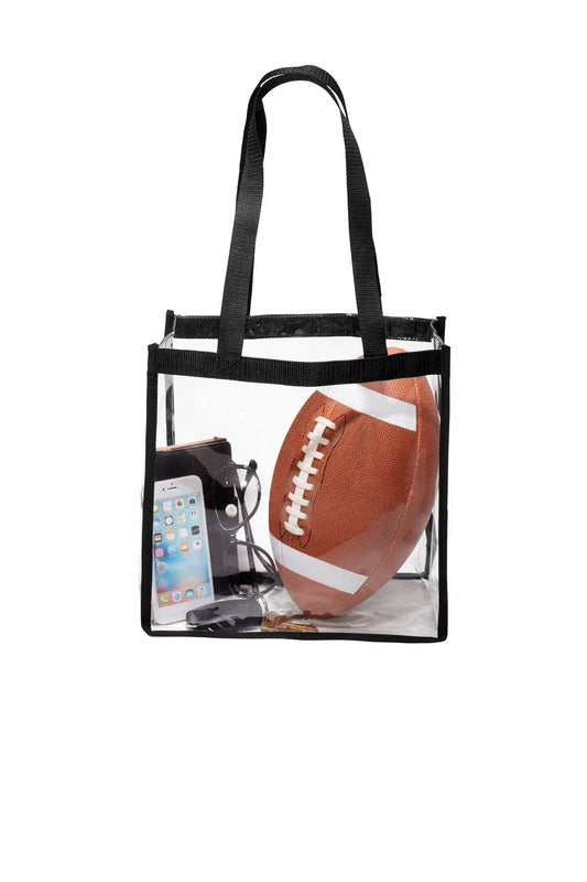 Clear/Black Port Authority Clear Stadium ToteBG430