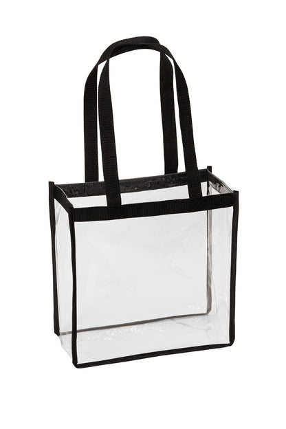 Clear/Black Port Authority Clear Stadium ToteBG430