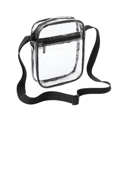 Clear/Blk Port Authority Clear Crossbody Bag BG931