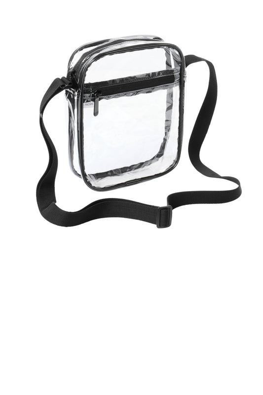 Clear/Blk Port Authority Clear Crossbody Bag BG931