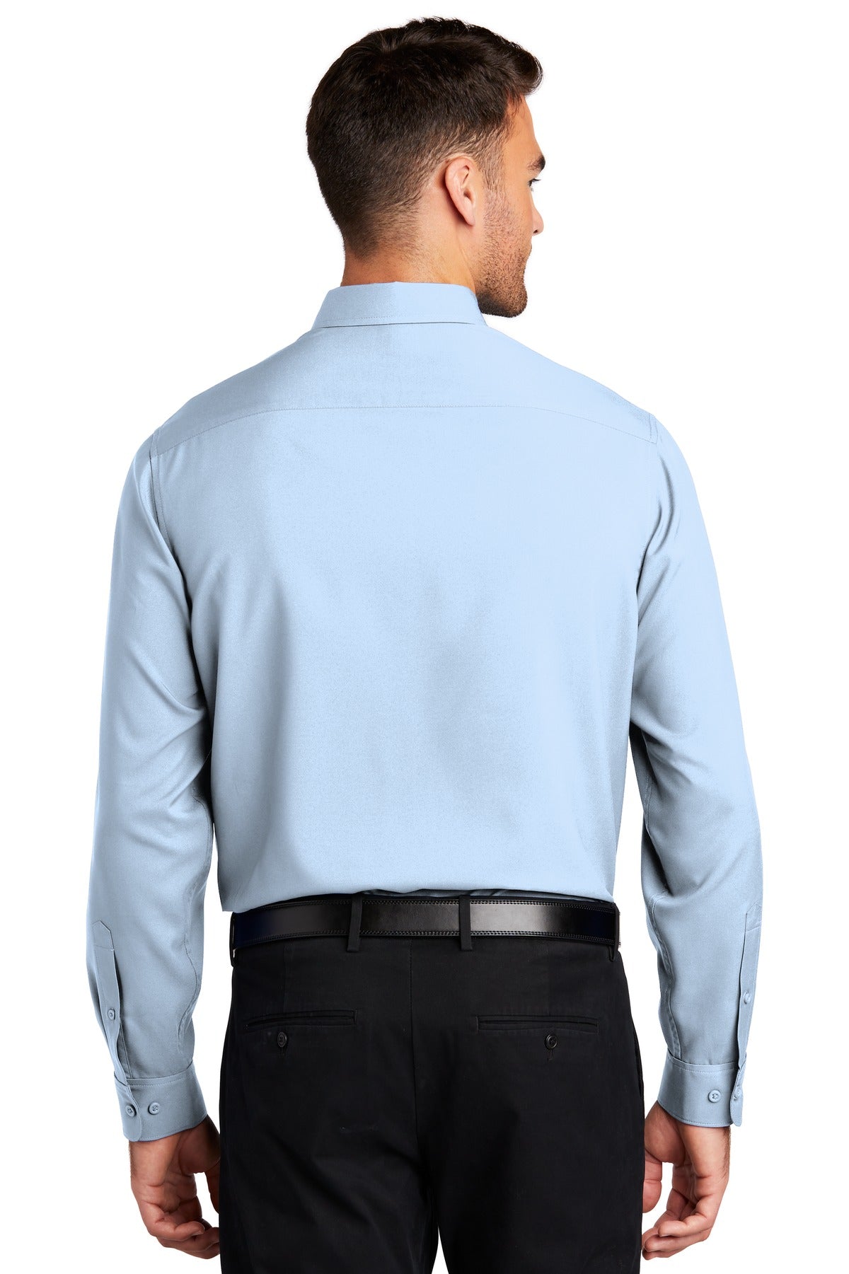 Cloud Blue Port Authority Long Sleeve Performance Staff Shirt W401