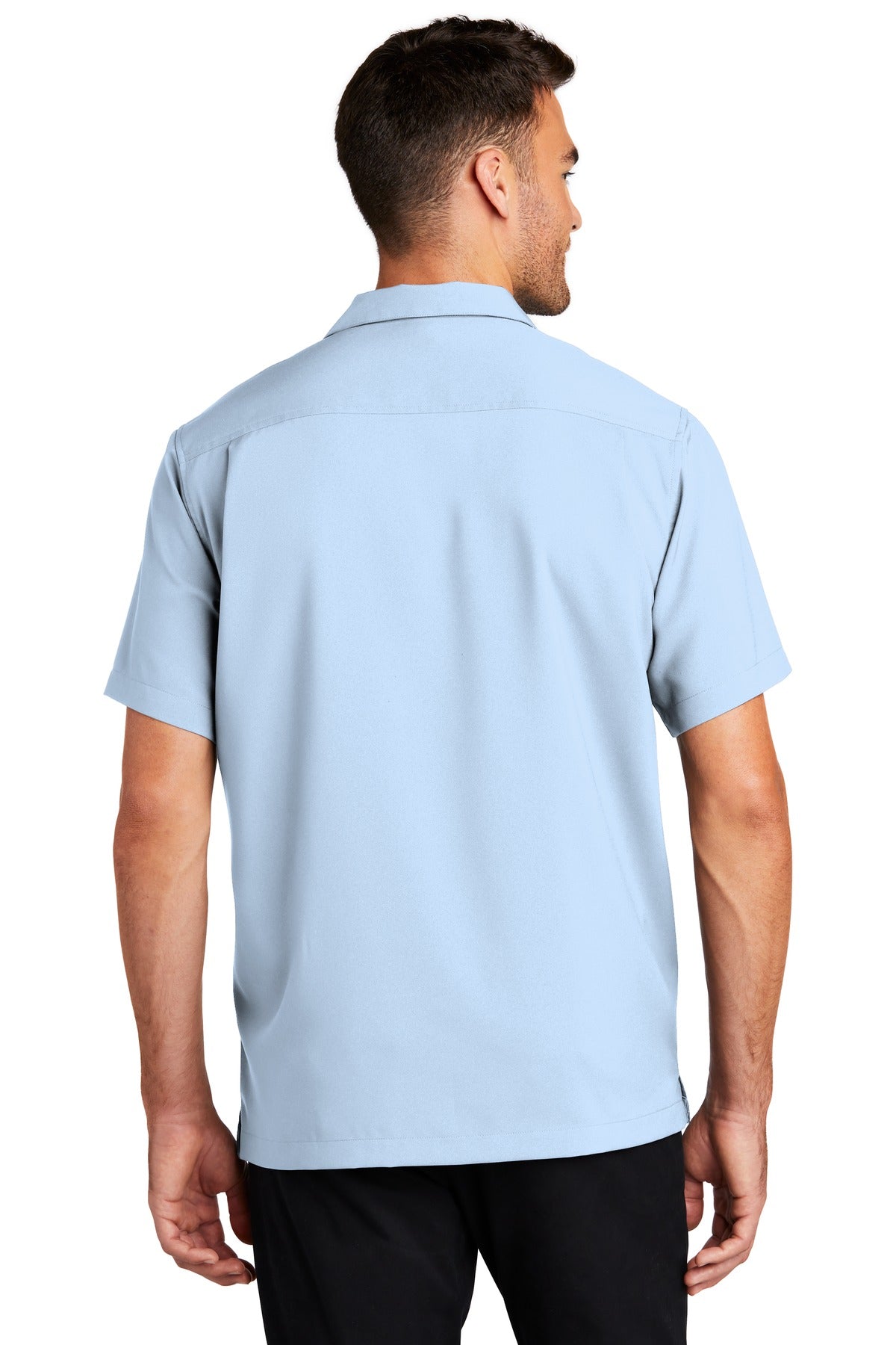 Cloud Blue Port Authority Short Sleeve Performance Staff Shirt W400