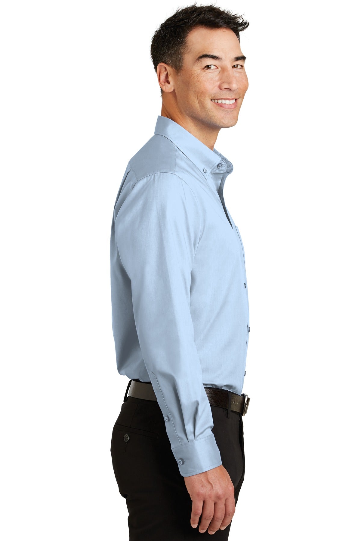 Cloud Blue Port Authority SuperPro Twill Shirt. S663