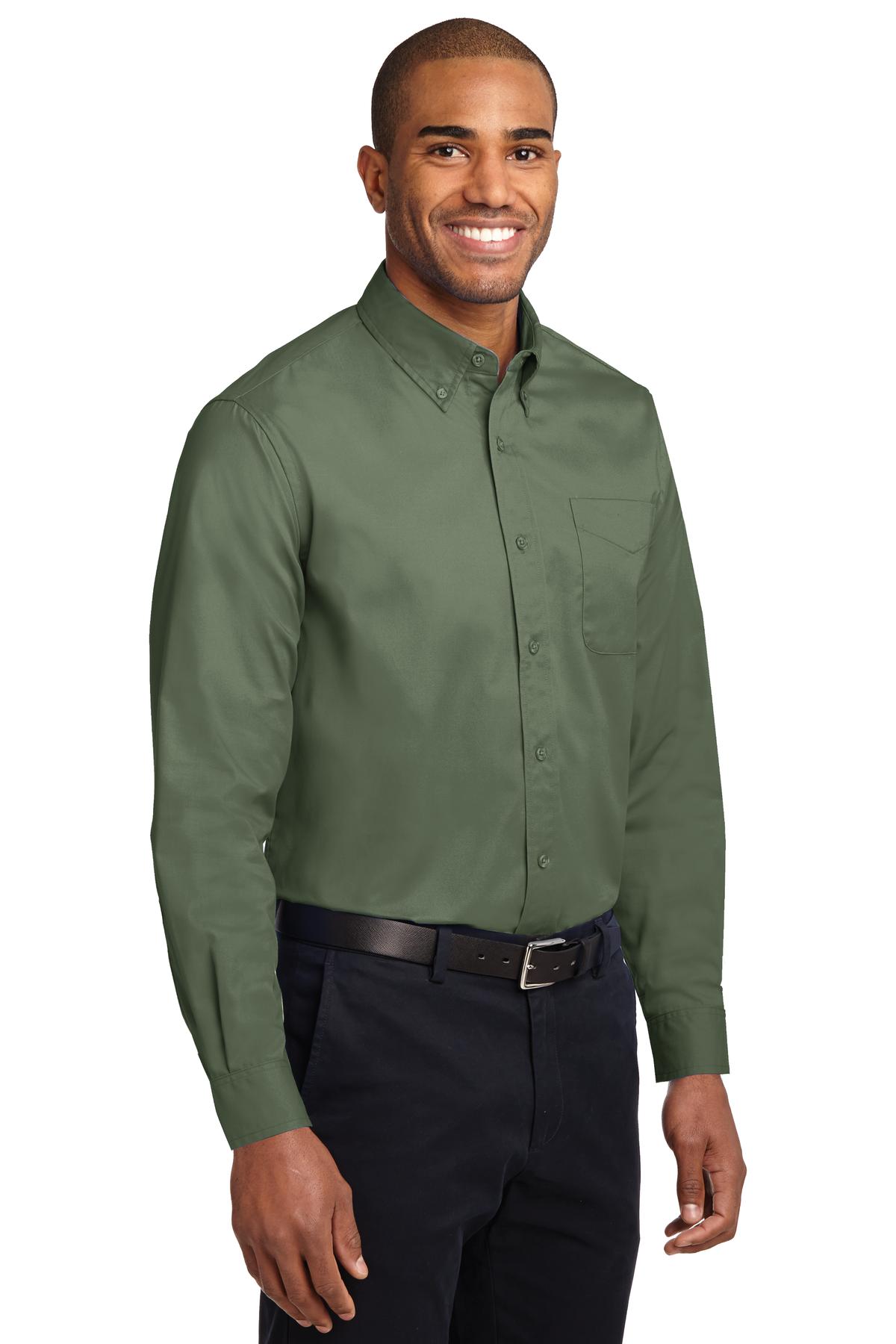 Clover Green Port Authority Extended Size Long Sleeve Easy Care Shirt S608ES