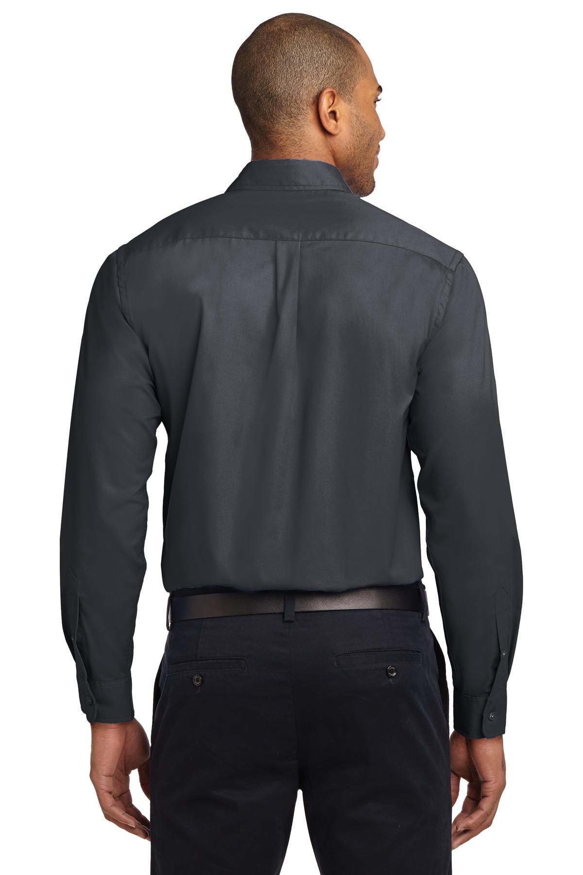 Clsc Nvy/LtStn Port Authority Extended Size Long Sleeve Easy Care Shirt S608ES
