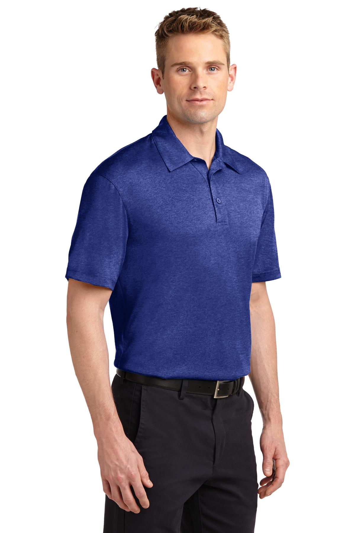 Cobalt Hthr Sport-Tek Heather Contender Polo. ST660