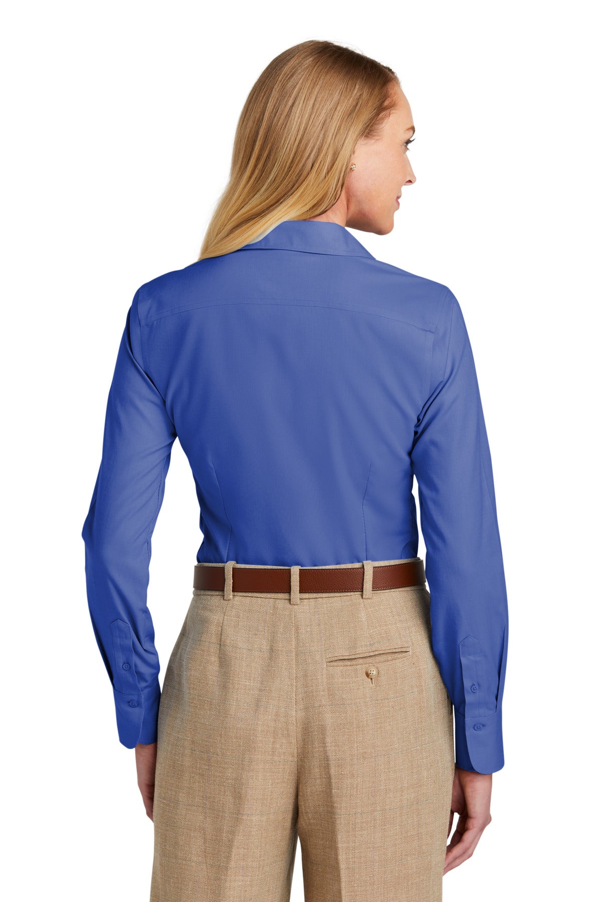 CobaltBl Brooks Brothers Women's Wrinkle-Free Stretch Nailhead Shirt BB18003