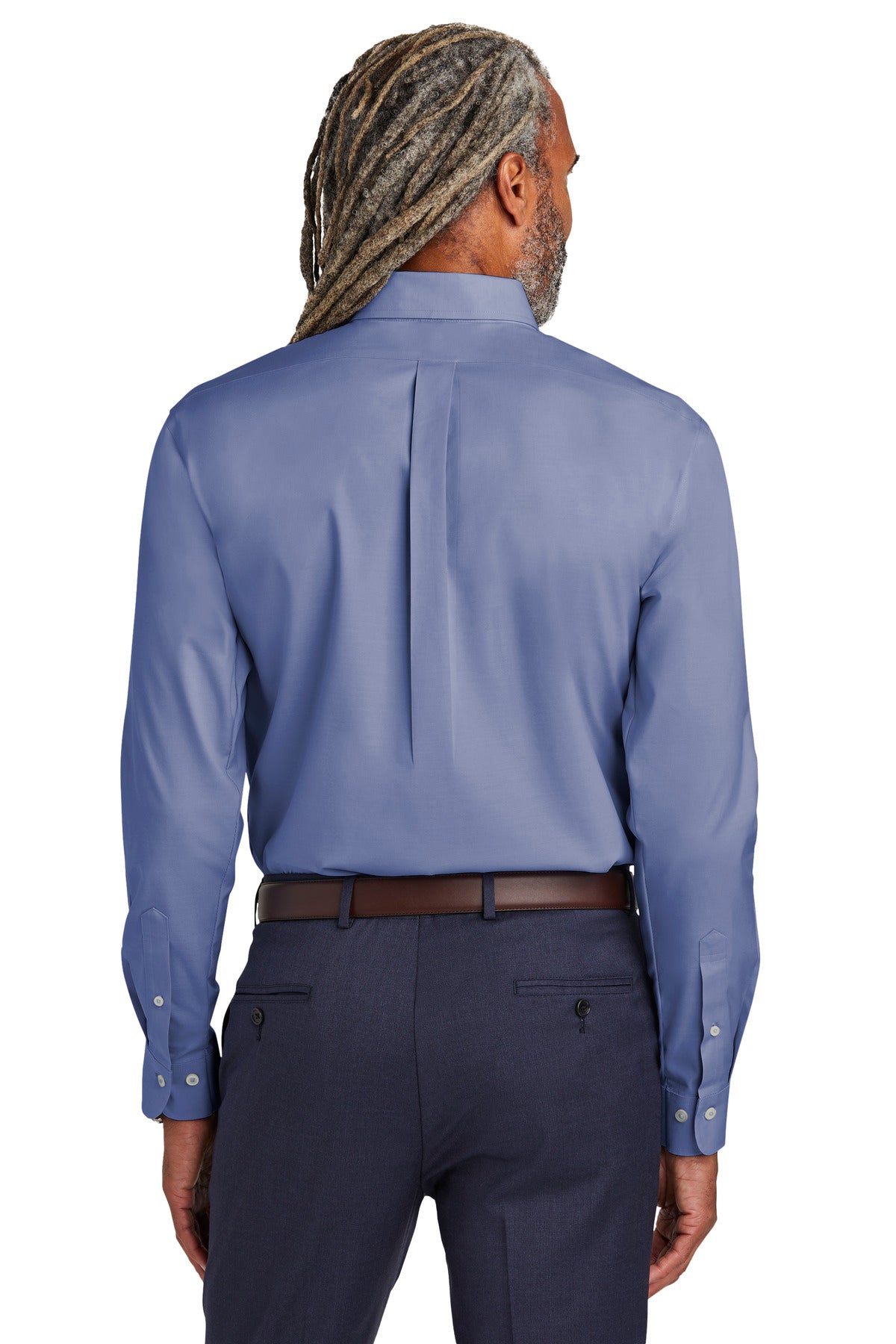 CobaltBl Brooks Brothers Wrinkle-Free Stretch Pinpoint Shirt BB18000