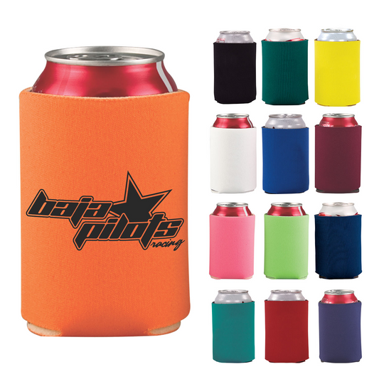Black Collapsible Foam Can Cooler Holder-2 Sides