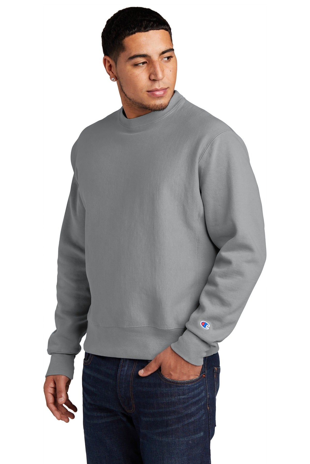 Concrete Champion Reverse Weave Garment-Dyed Crewneck Sweatshirt. GDS149