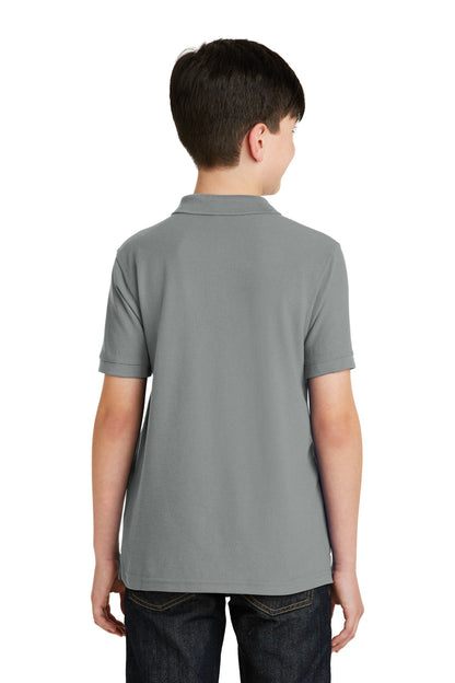 Cool Grey Port Authority Youth Silk Touch Polo. Y500