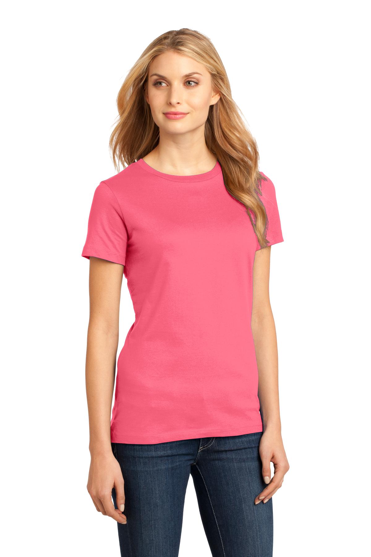 Coral District Women's Perfect Weight Tee. DM104L