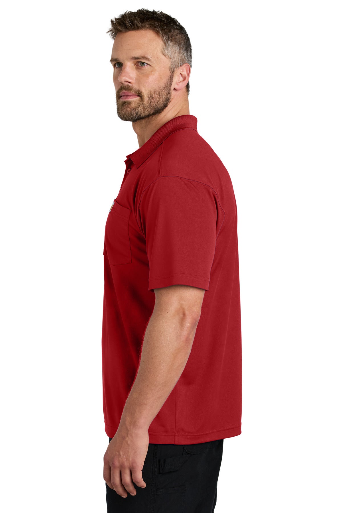 CrimsonRed Carhartt Force Snag-Resistant Pocket Polo CT106880