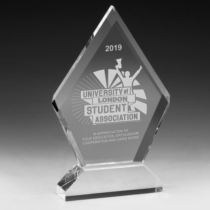 Multi-Faceted Acrylic Award - 6” x 7 1/2”- 4 Color Process
