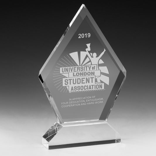 Multi-Faceted Acrylic Award - 6” x 7 1/2”- 4 Color Process