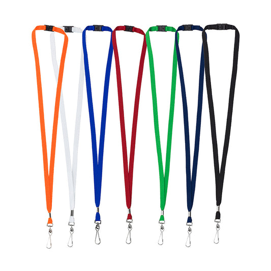 Red "McGill" 3/8 Blank Lanyard with Breakaway Safety Release Attachment - Swivel Clip