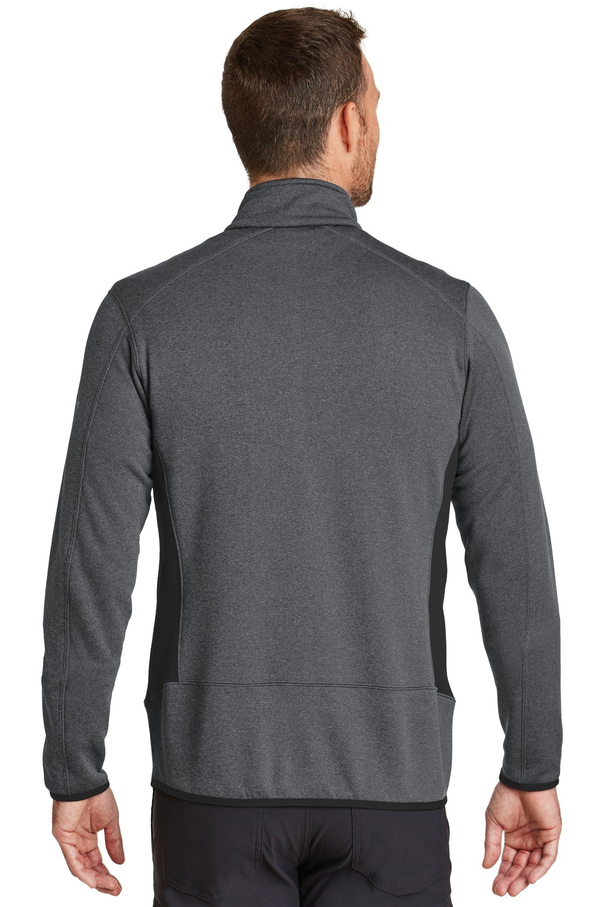 Dark Char Hthr Eddie Bauer Full-Zip Heather Stretch Fleece Jacket. EB238