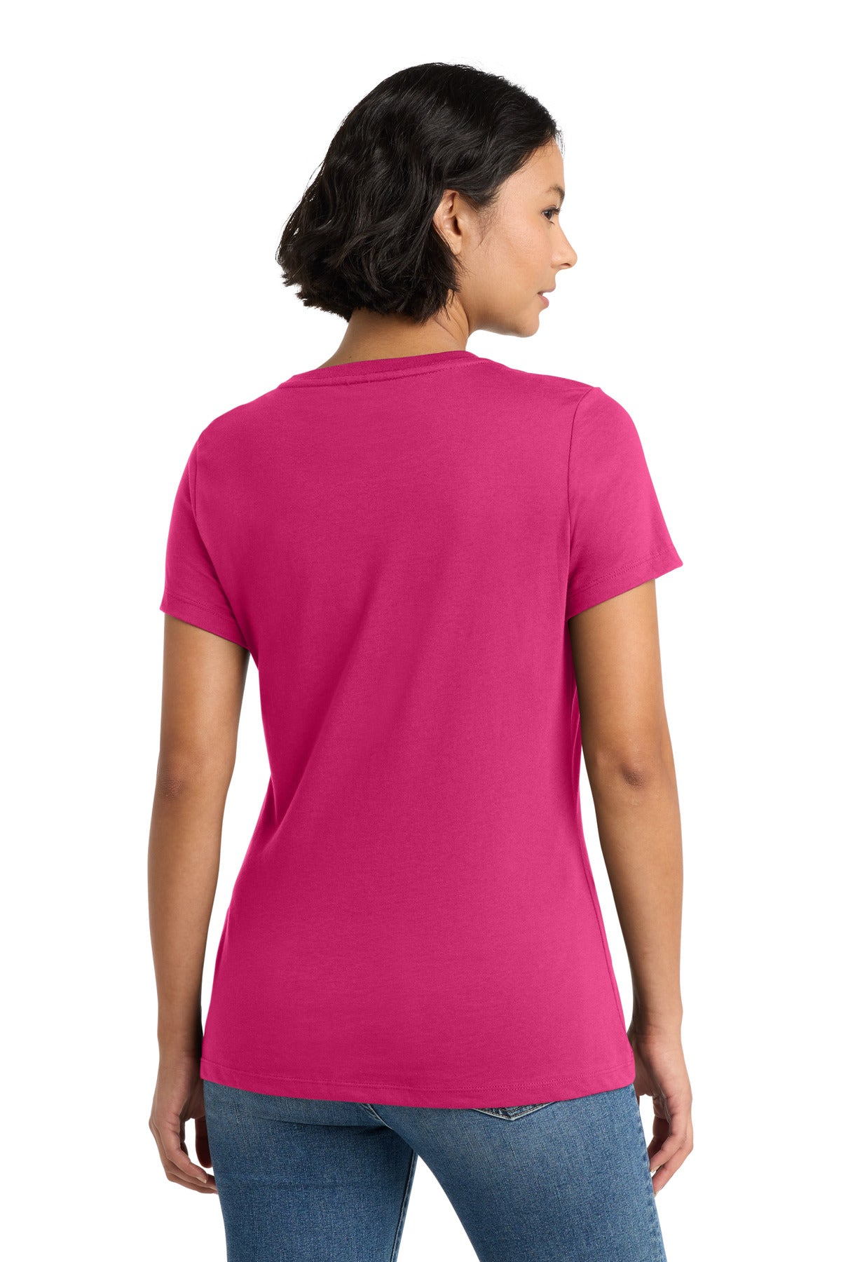 Dark Fuchsia District Women's Perfect Weight Tee. DM104L