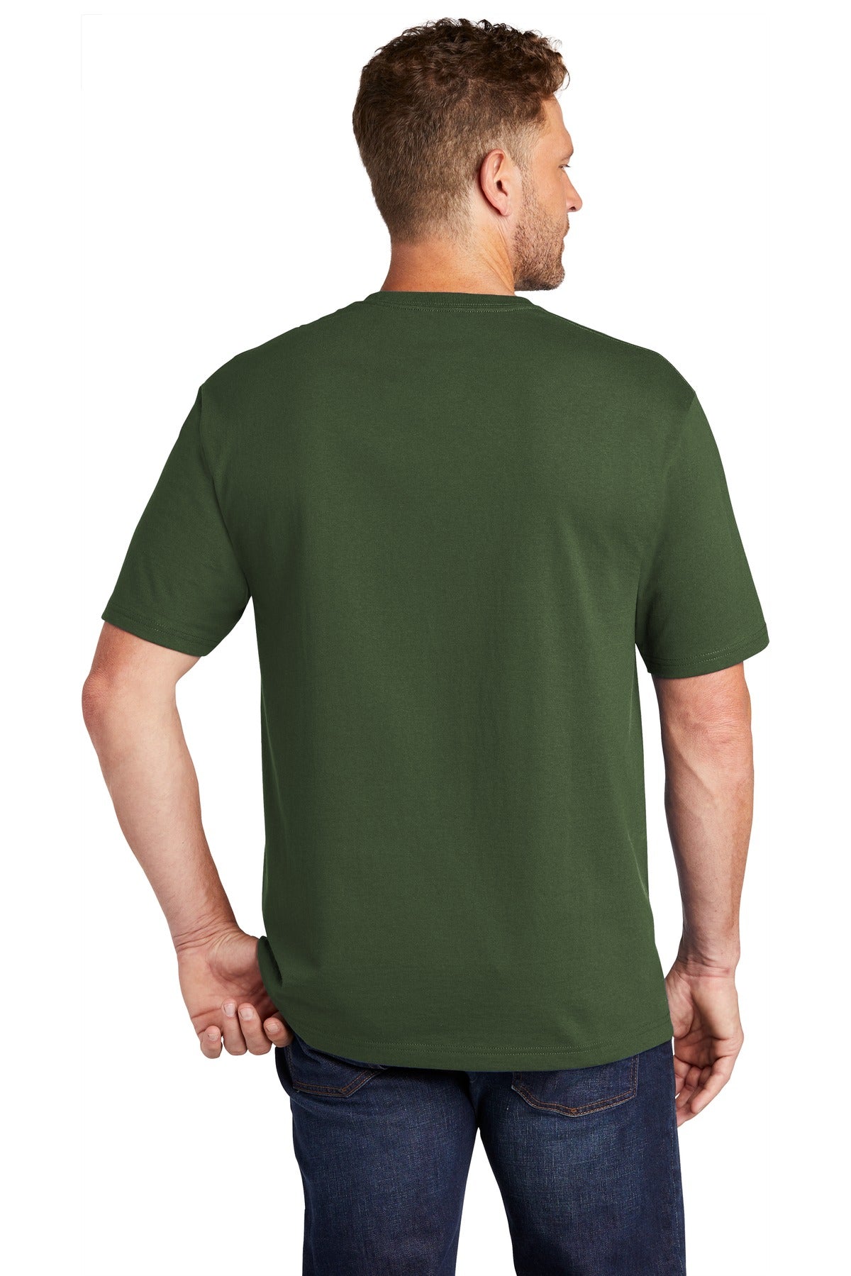 Dark Green CornerStone Workwear Pocket Tee CS430