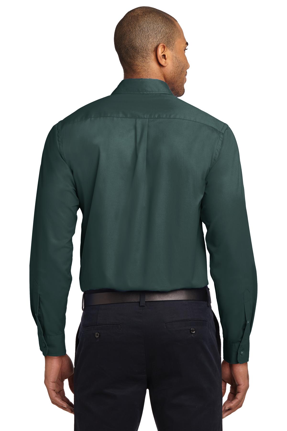 Dark Green Port Authority Tall Long Sleeve Easy Care Shirt. TLS608