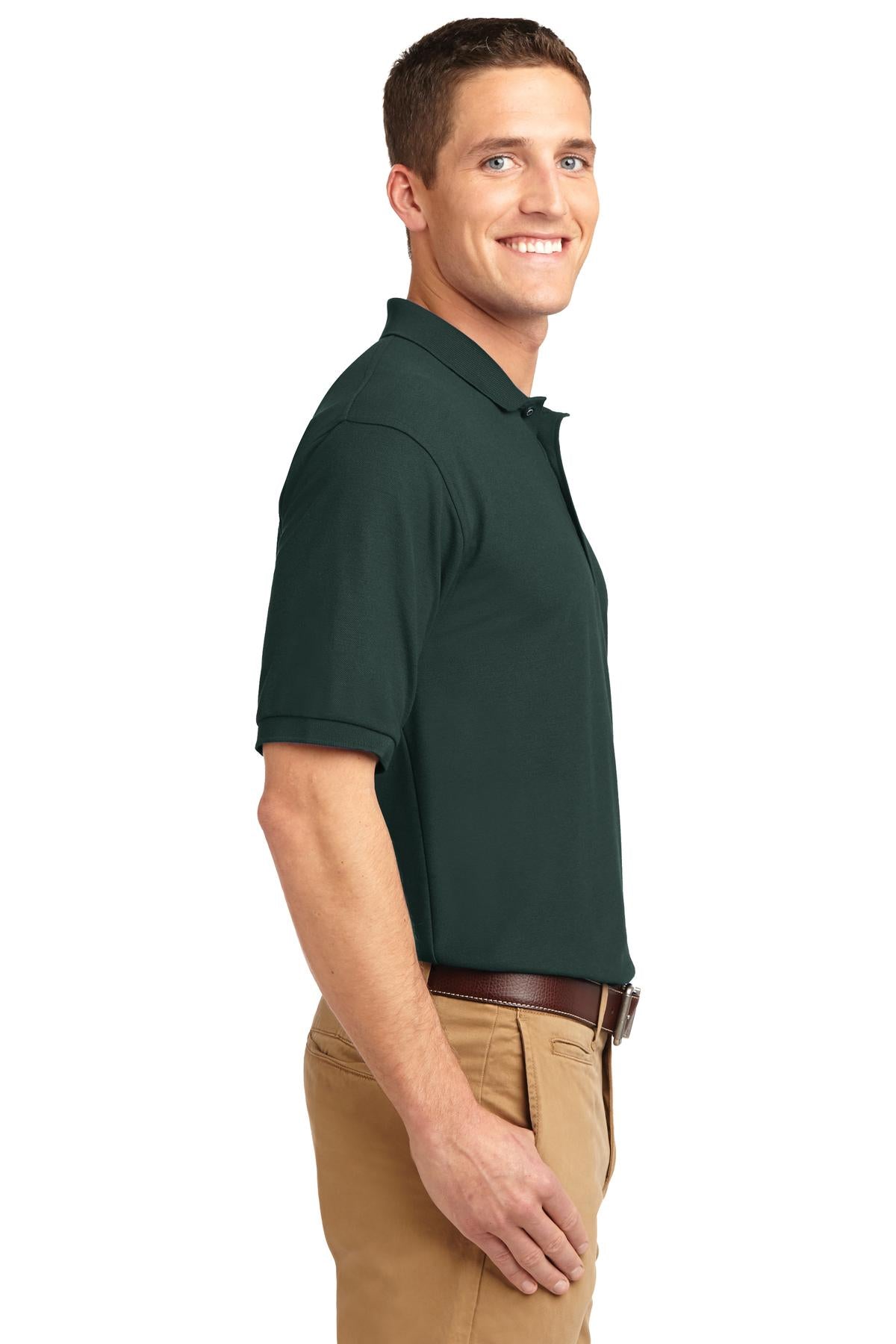 Dark Green Port Authority Tall Silk Touch Polo. TLK500
