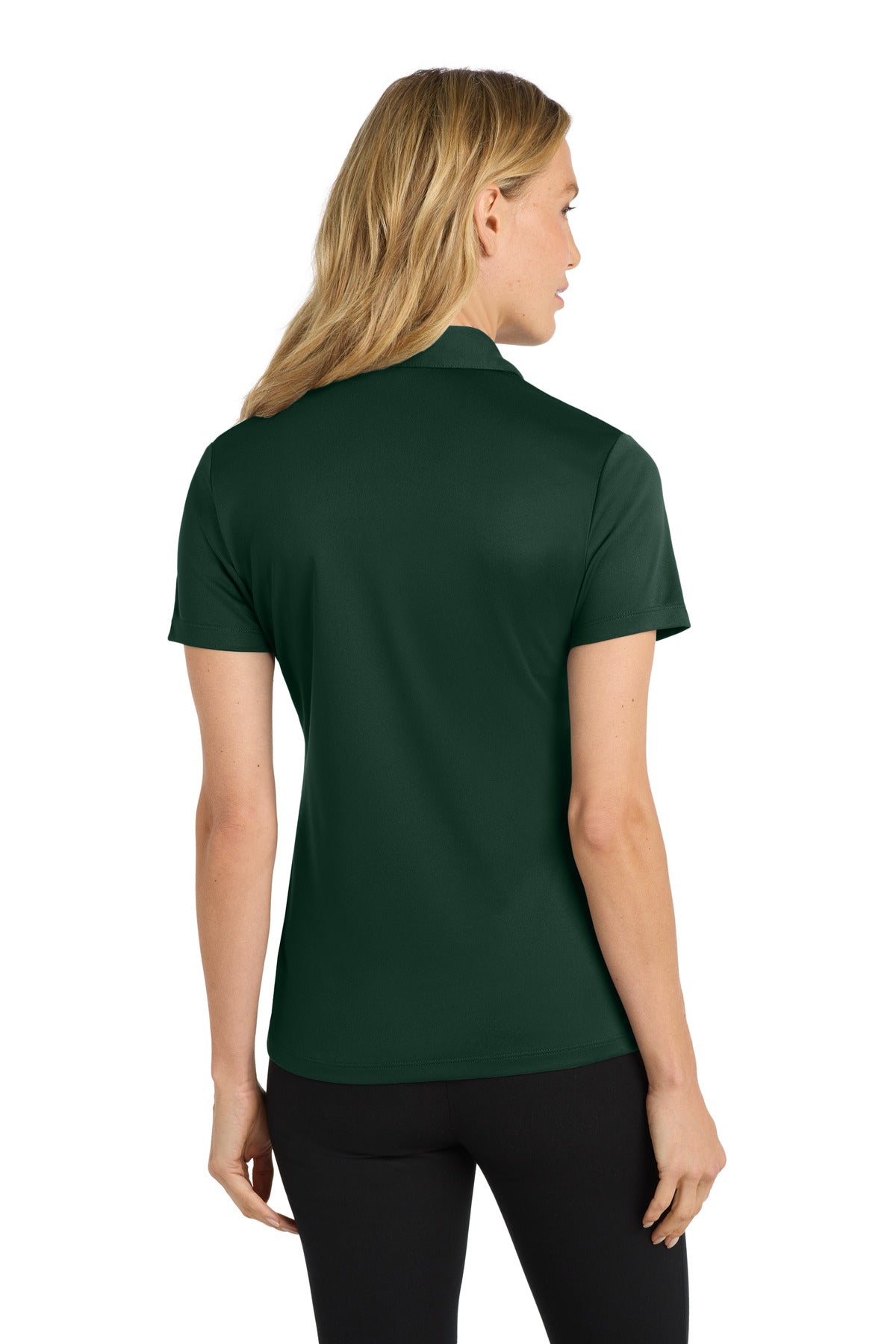 Dark Green Port Authority Women's Silk Touch Performance Polo. L540