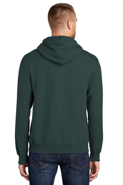Dark Green Port & Company Tall Essential Fleece Pullover Hooded Sweatshirt. PC90HT